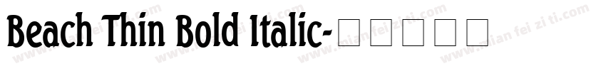 Beach Thin Bold Italic字体转换